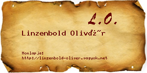 Linzenbold Olivér névjegykártya